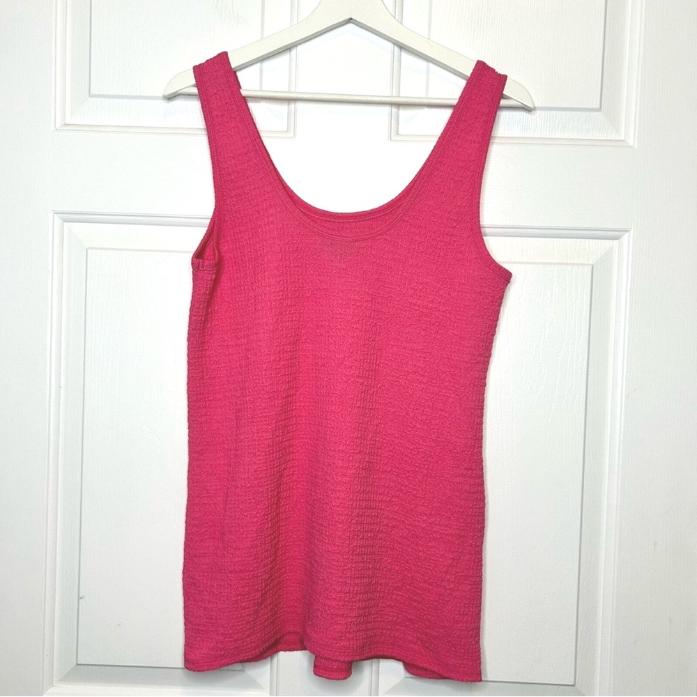 Torrid Womens Tank Top Pink Sleeveless Textured Casual‎ Scoop Neck Size 0